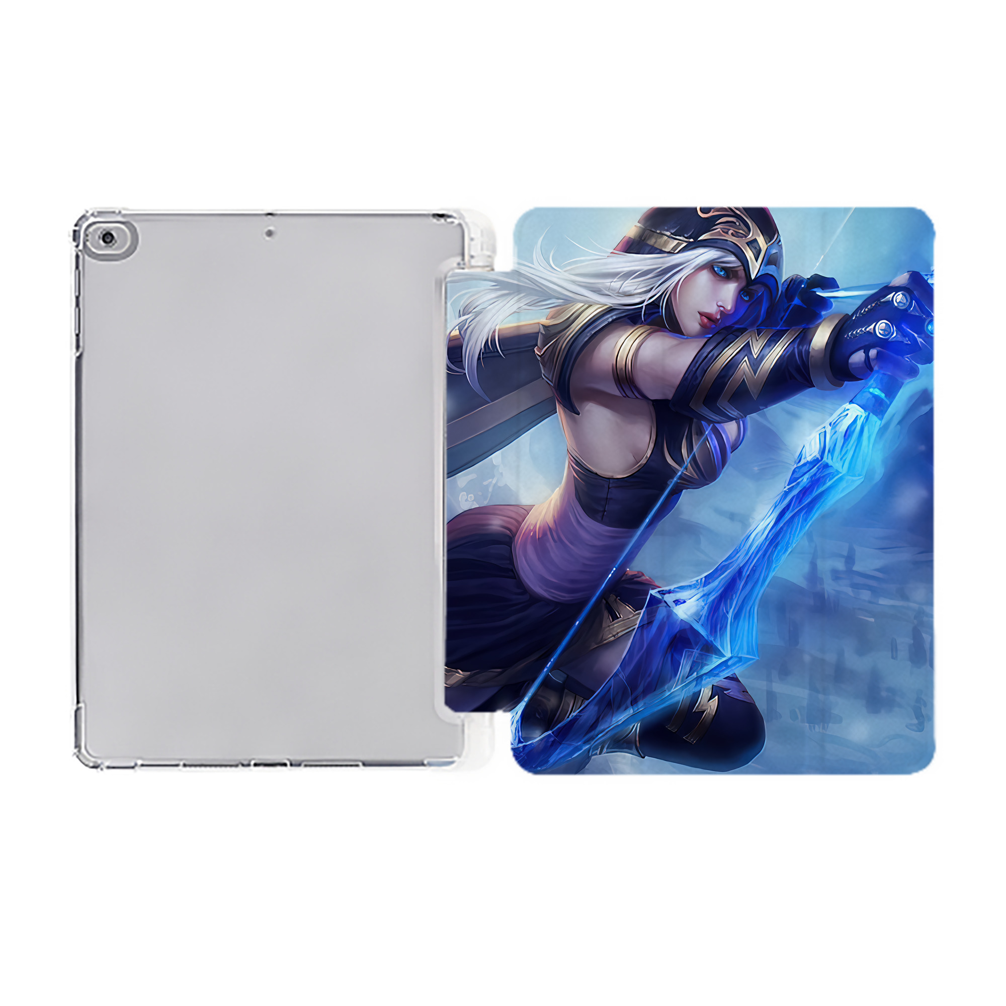 （画像用） リーグ・オブ・レジェンド League of Legends LOL IPad ケース ペン収納付き 三つ折りスタンド PUレザー×シリコン 対応機種9.5/10.5/10.9インチ